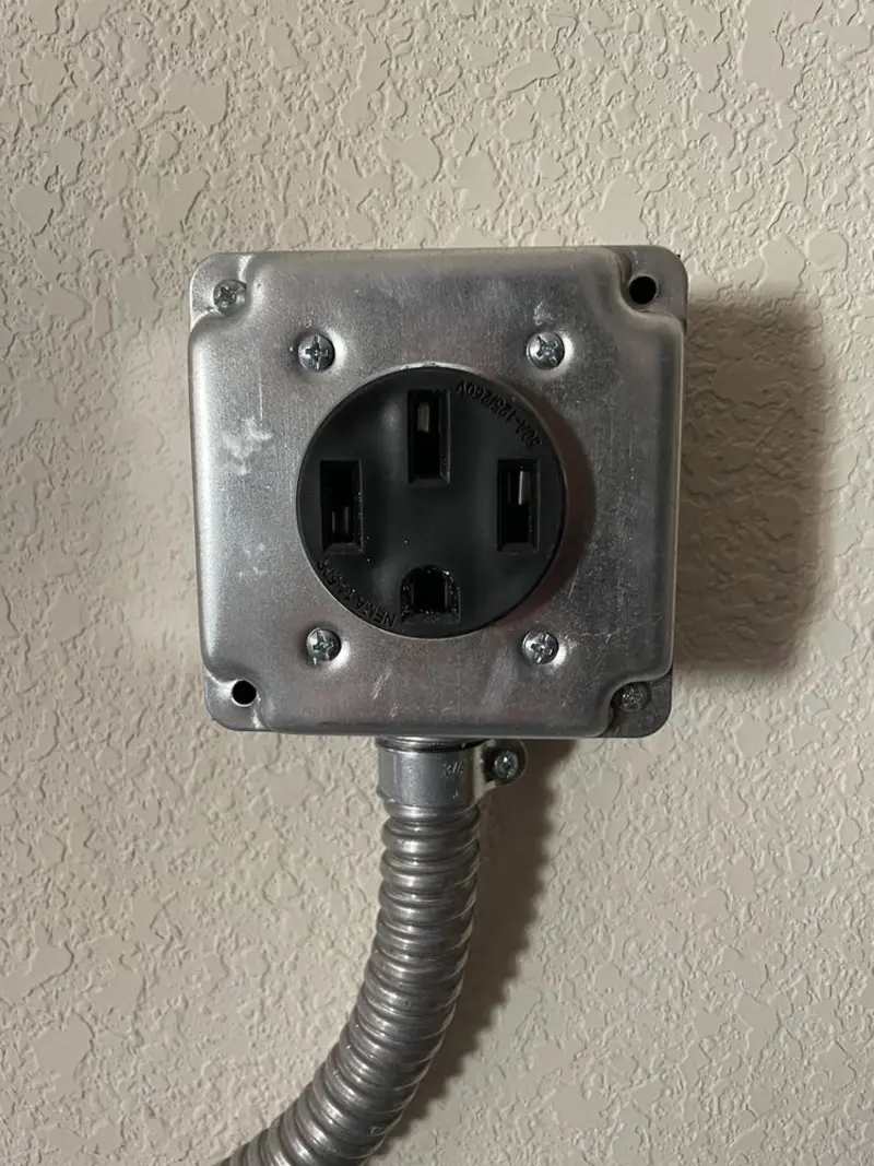 NEMA 14-50 outlet installed for Electrical Panel Upgrade in Longwood